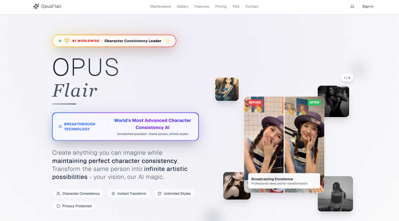 FLUX Kontext application interface and features