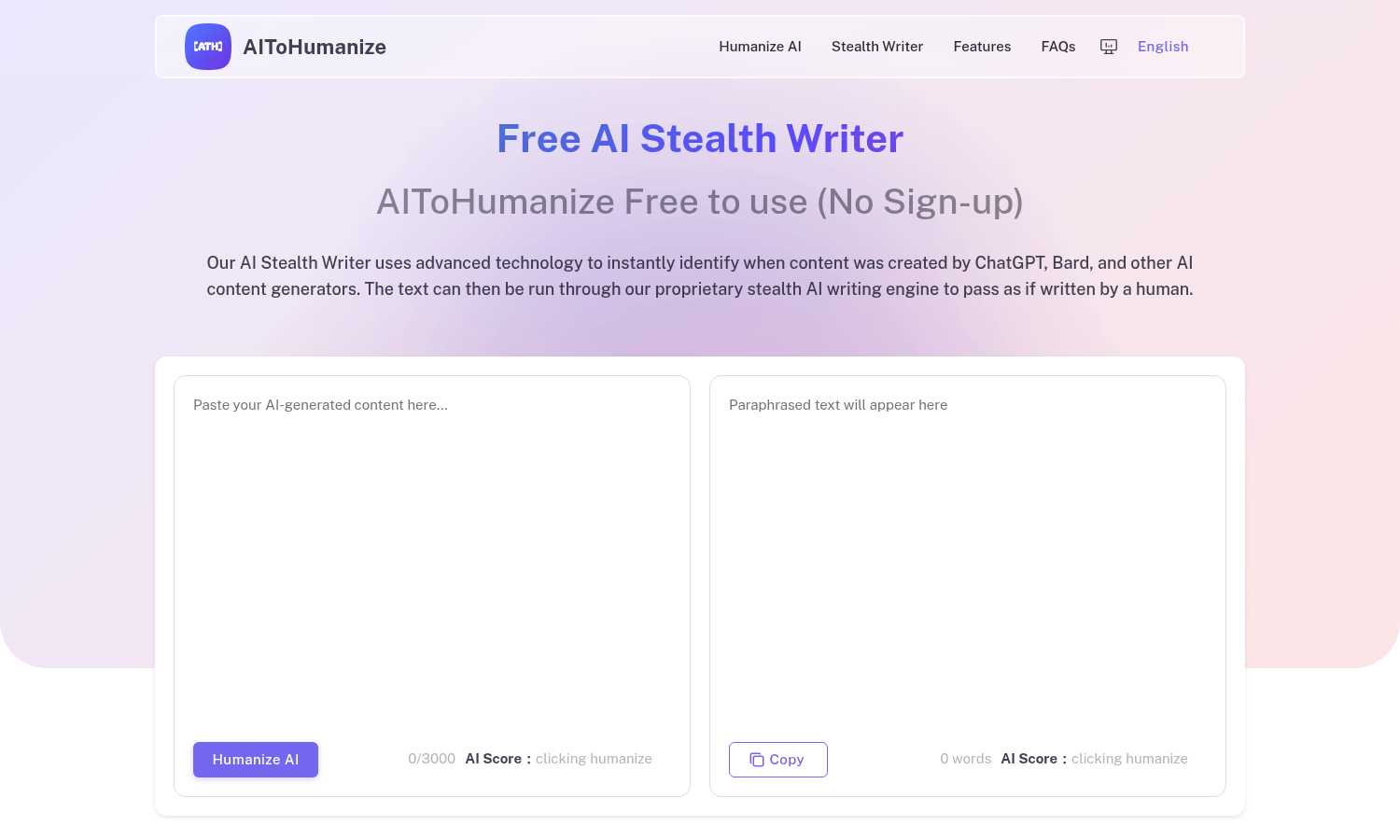AI To Humanize application interface and features