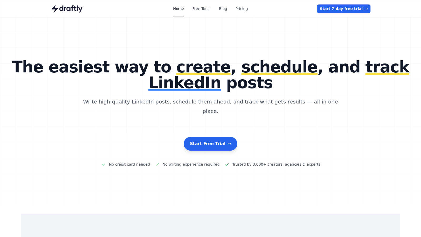 Draftly application interface and features