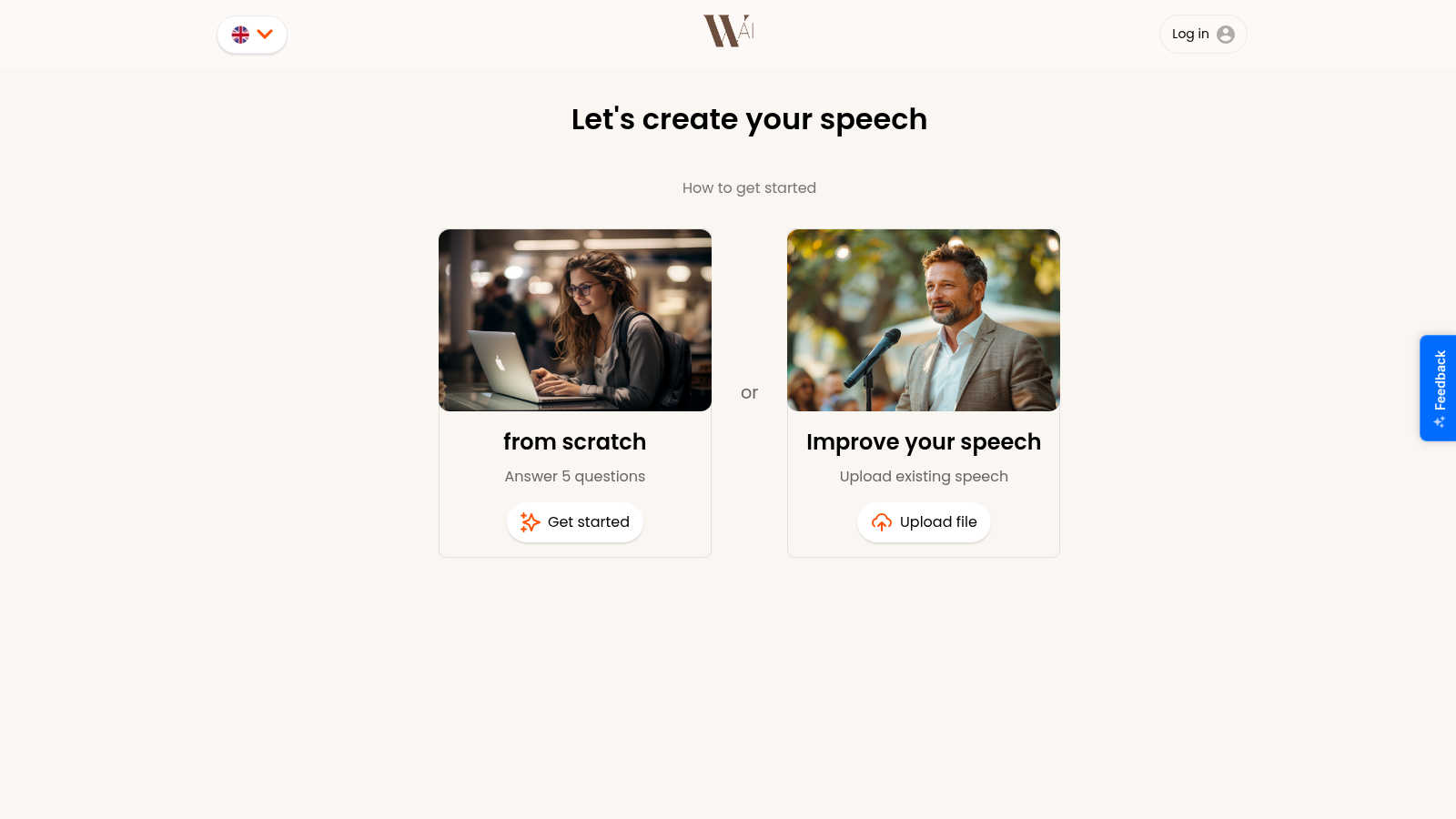 Verble application interface and features