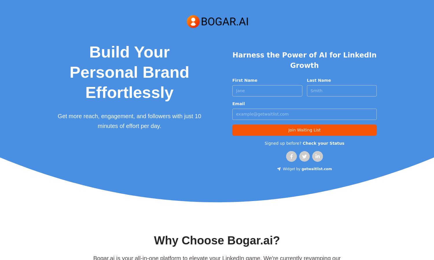 Bogar.ai Website