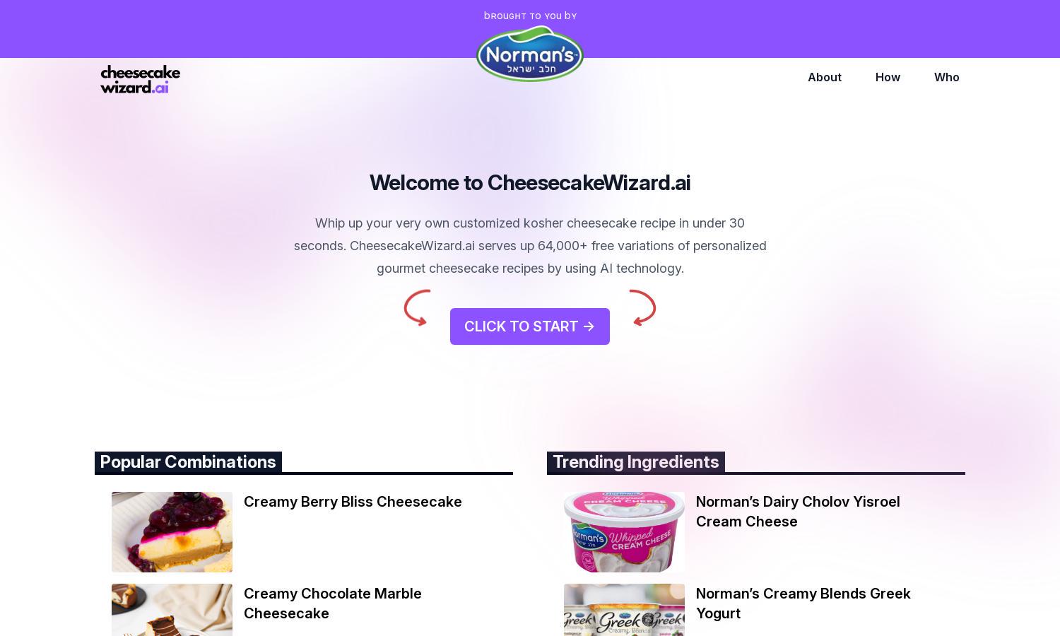 CheeseCakeWizard.AI Website