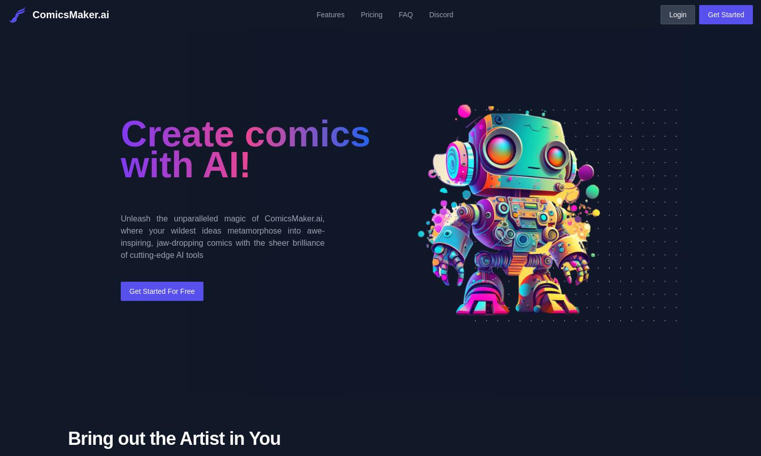 ComicsMaker.ai Website