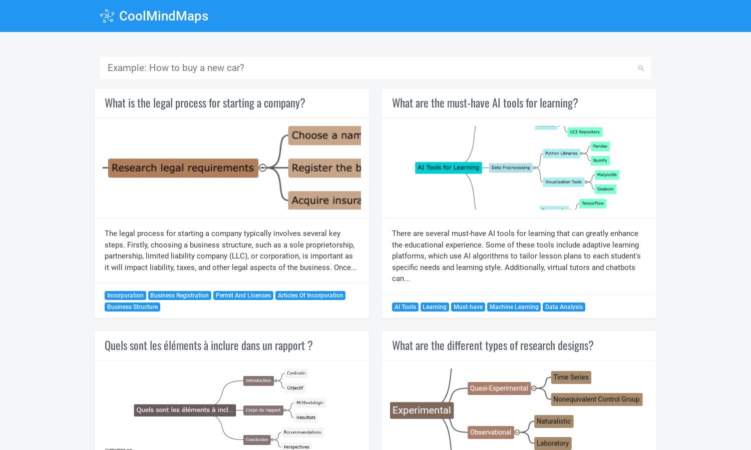 CoolMindMaps Website