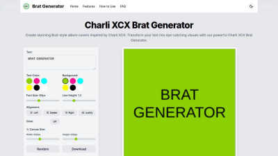 Charli XCX Brat Generator - AI tool for Content Creation