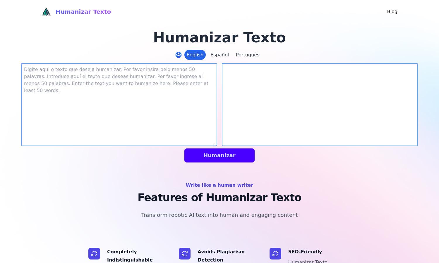 Humanizar Texto Website