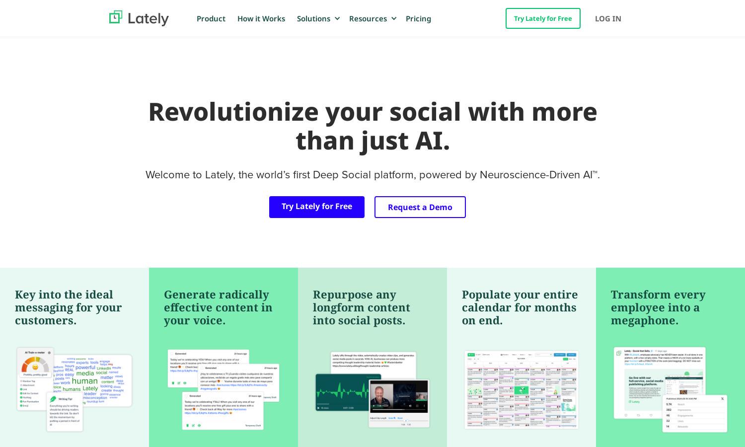 Lately AI Website