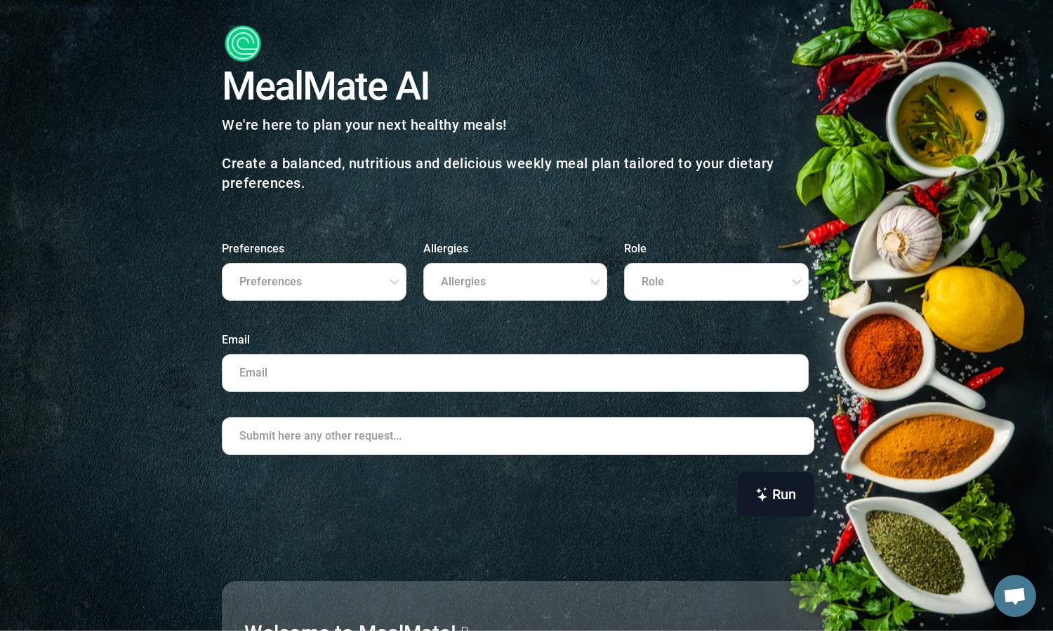 MealMate AI Website