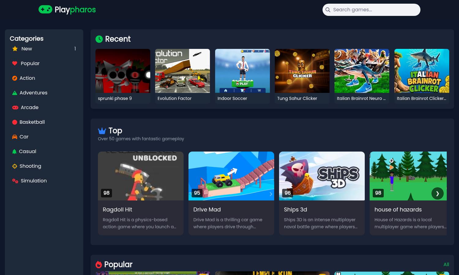 playpharos.com Website