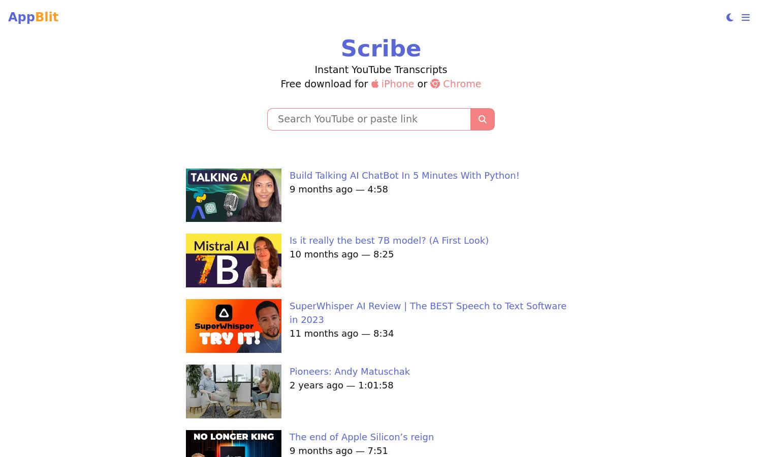 Scribe Website