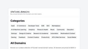 Shelved Domains - AI tool for productivity