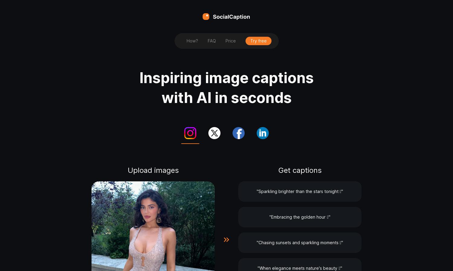 Social Caption Website