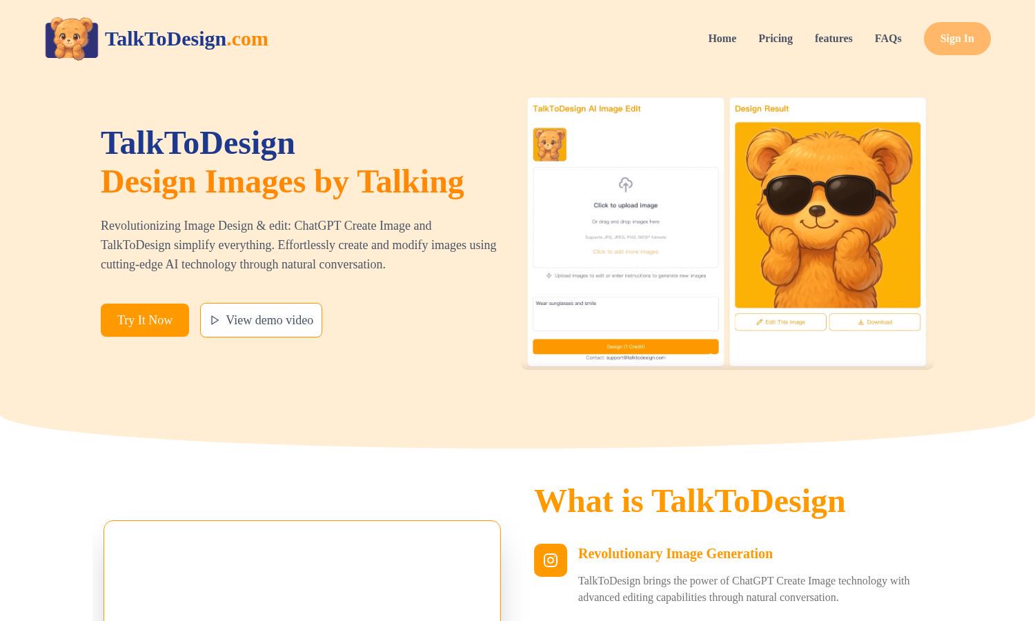 Talk To Design Website