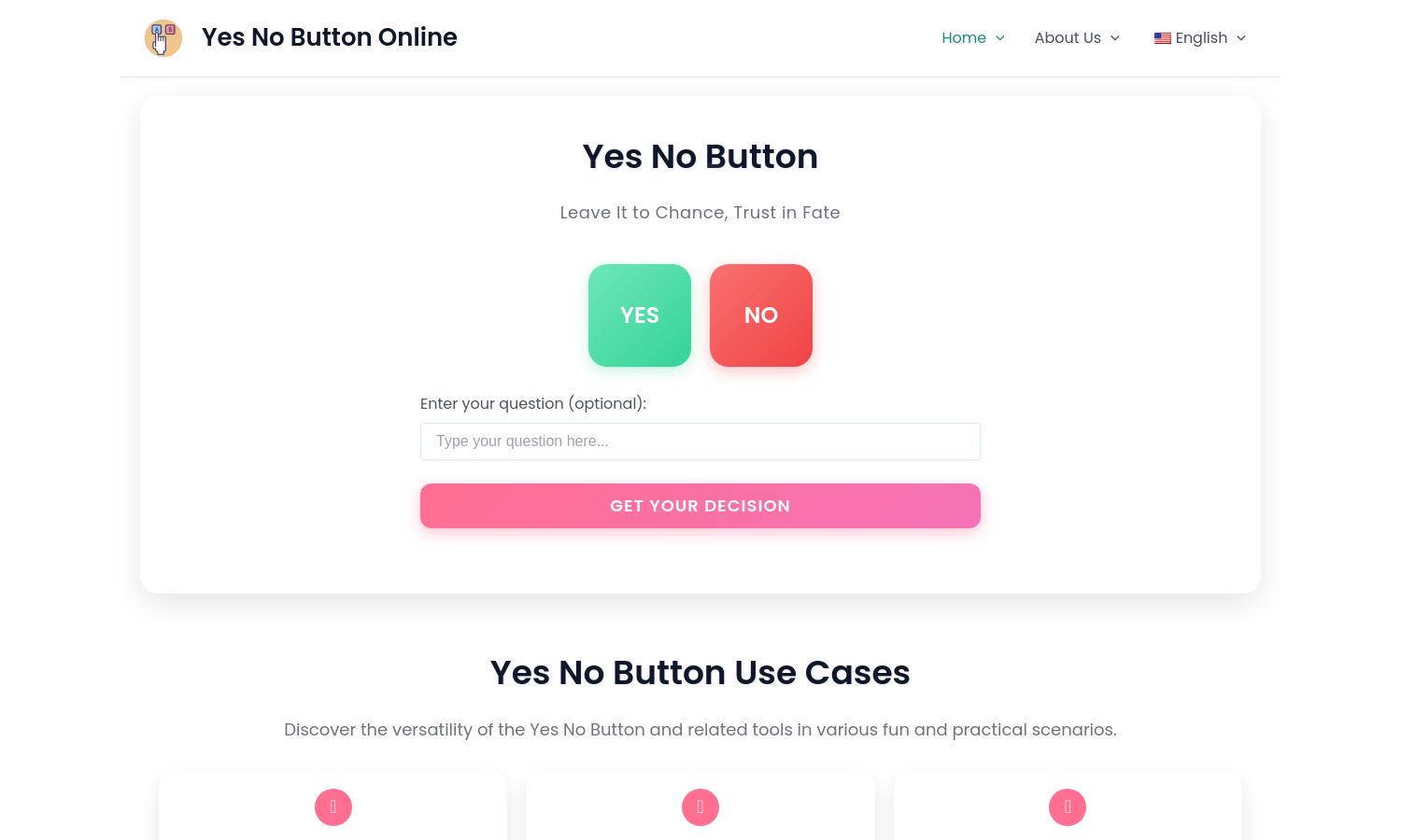 Yes No Button Website
